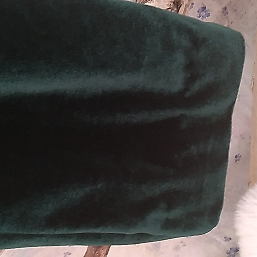 Valenti Women's Size Small Forest/Hunter Green Velvet Pull On Pants *Altered* - Picture 3 of 13